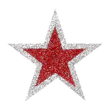 Glitter Stickers Stars VARIOUS COLOURS - 60 stars (10 pack)
